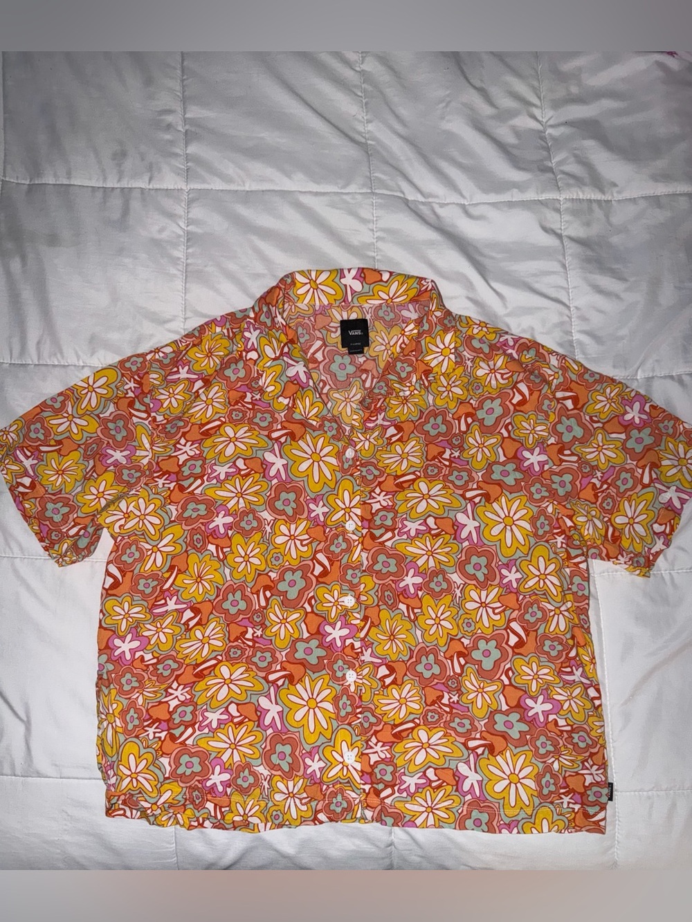 Vans Women’s Short-Sleeve Floral Camp Shirt - XL